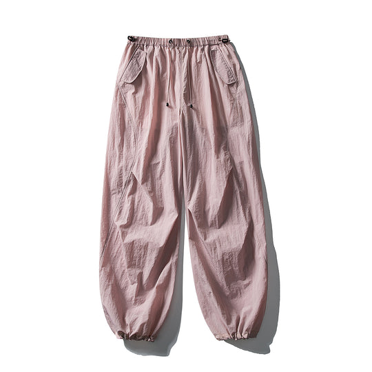 Unisex Weite Utility-Hose mit Ballon‑Silhouette, elastischem Tunnelzugbund und Bündchen Nord Taschen