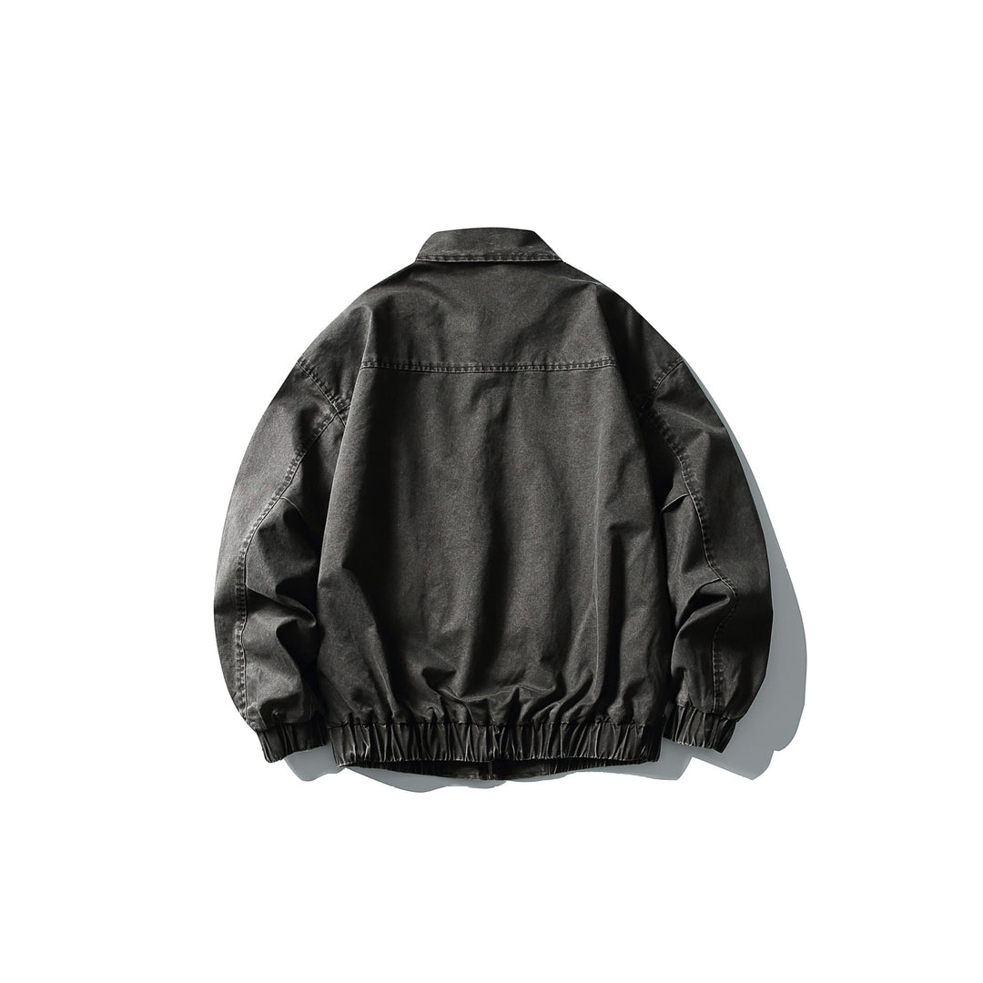 Herren Kurzjacke im Utility-Canvas-Stil mit durchgehendem Reißverschluss und elastischem Saum Nord Taschen