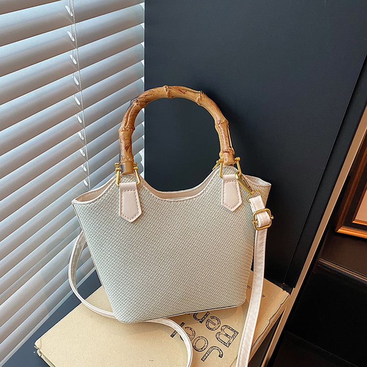 Damen Designer Handtasche mit stilvollem Bambusgriff Nord Taschen