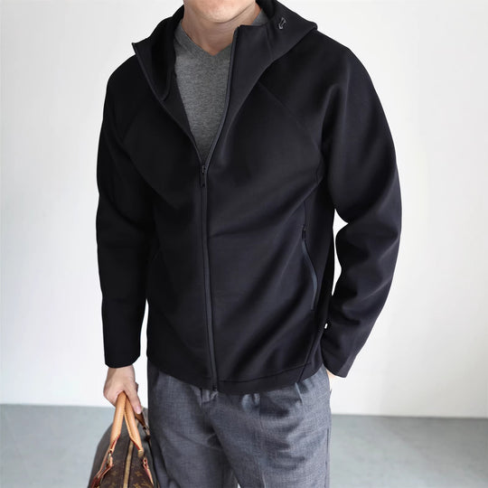 Herren Leichte Kapuzenjacke aus technischem Jersey mit verdecktem Reißverschluss Nord Taschen