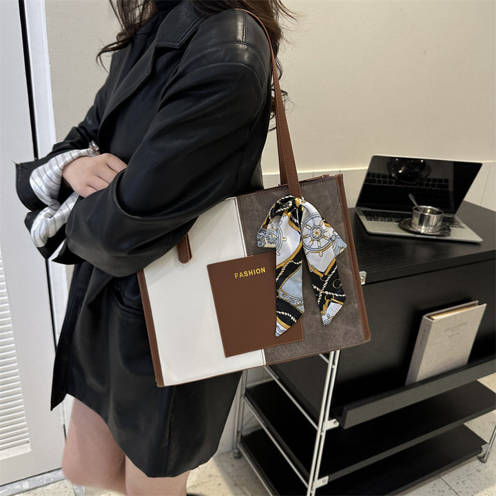 Damen Tote-Tasche mit modischem Design und dekorativem Seidenband Nord Taschen