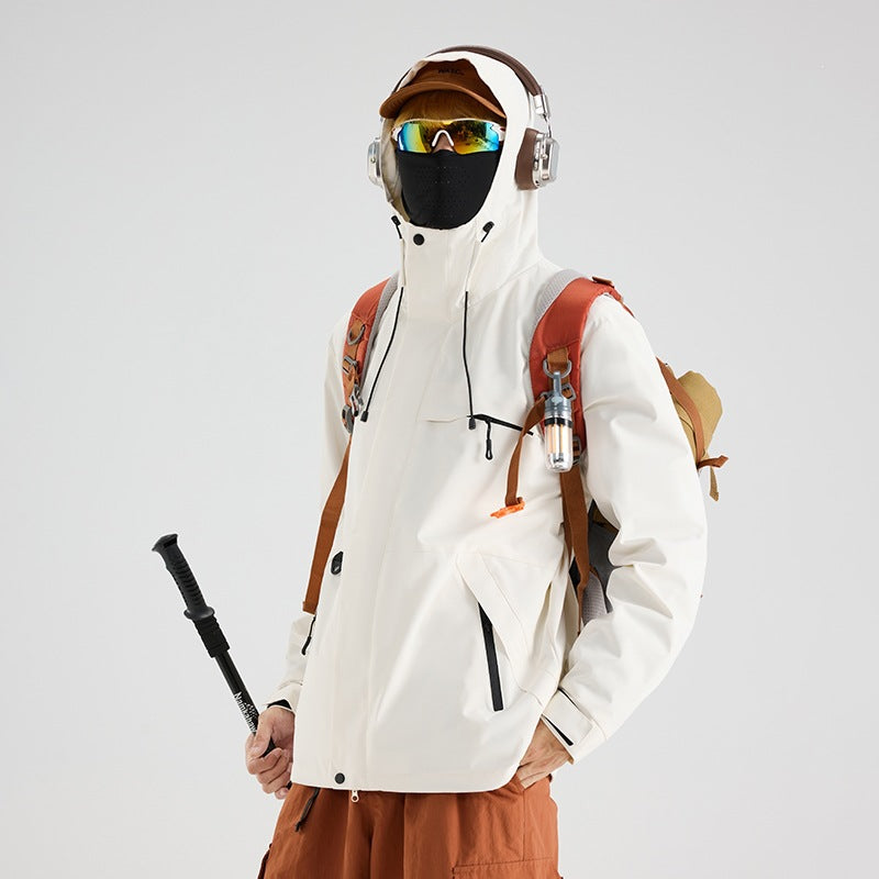 Herren Wasserdichte und atmungsaktive Ski‑ und Snowboardjacke mit Kapuze, Multi‑Taschen & Thermoversiegelung Nord Taschen
