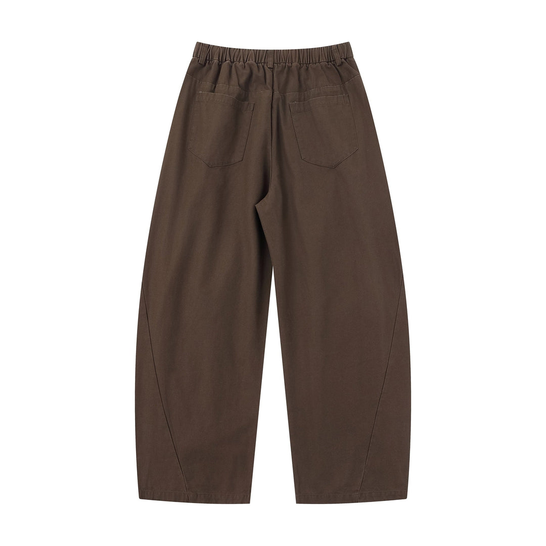 Damen Weite Culotte-Hose mit dekorativen Falten und elastischem Bund Nord Taschen