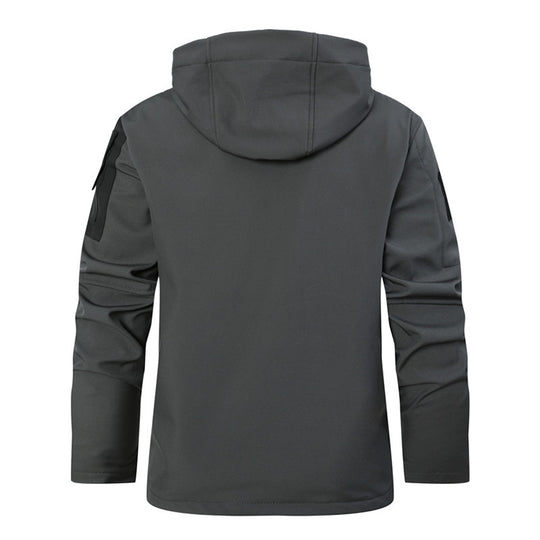 Herren Softshell-Tactical Jacke mit Fleece-Innenfutter, Kapuze und Multifunktionstaschen Nord Taschen