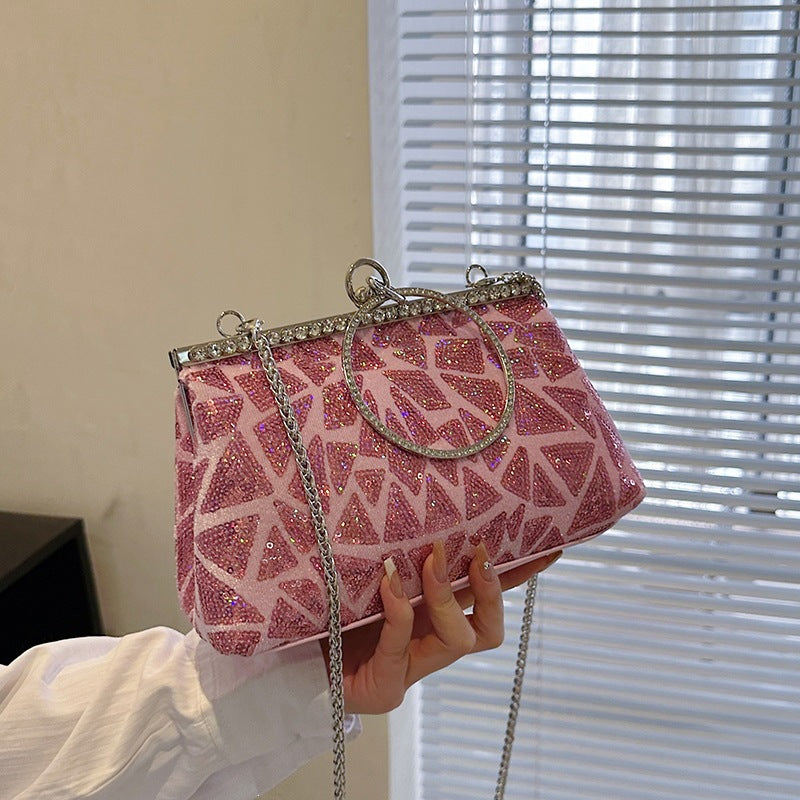 Damen glamouröse Clutch-Tasche mit funkelnden Pailletten Nord Taschen