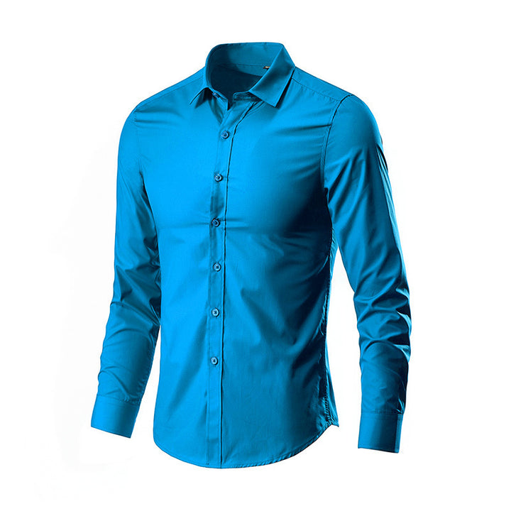 Herren Slim-Fit Businesshemd aus Stretch-Baumwollmix mit Kentkragen Nord Taschen