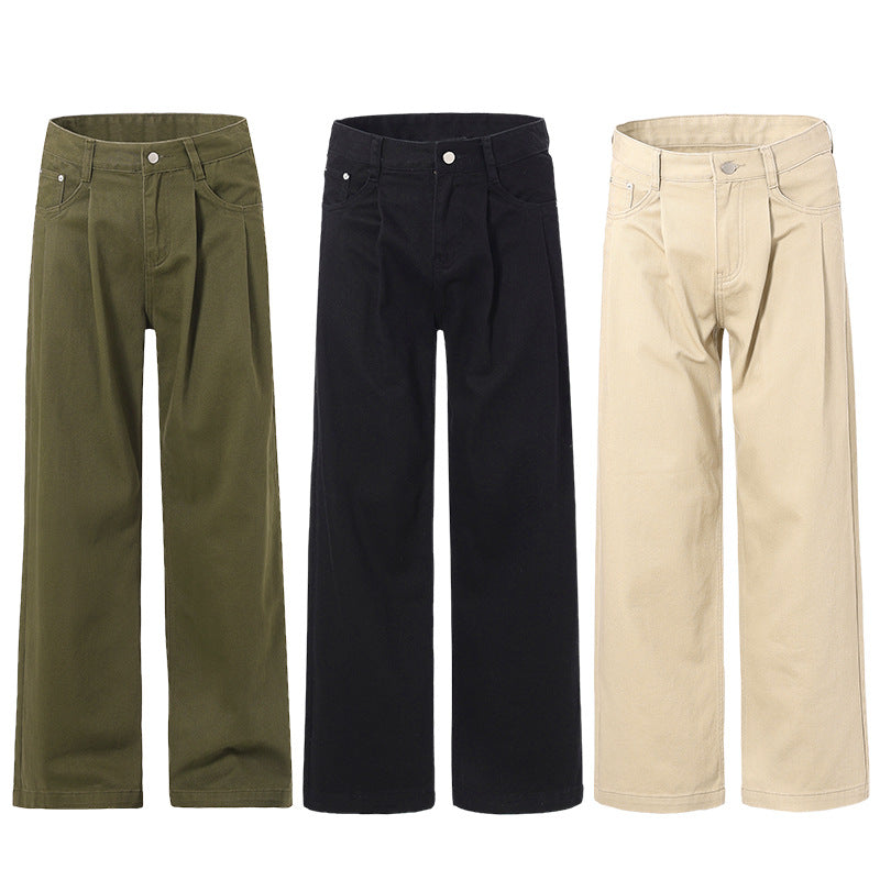 Herren Baggy-Twill-Hose mit tiefem Schritt und fließender Oversize-Silhouette Nord Taschen