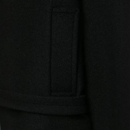 Damen Kurz geschnittener Duffle‑Cape‑Mantel mit hohem Funnelkragen, Knebelverschlüssen und Bindegürtel Nord Taschen
