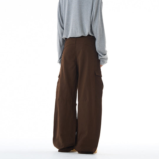Unisex Ultraweite Cargohose mit tiefem Schritt und großen Klappentaschen Nord Taschen