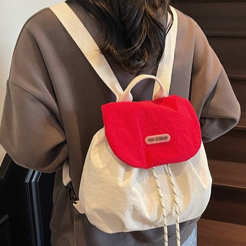 Damen Mini-Rucksack mit praktischem Kordelzug und weichem Baumwollmaterial Nord Taschen