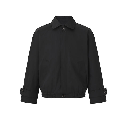 Damen Kurze Bomberjacke im Blouson‑Schnitt mit verdeckter Knopfleiste und elastischem Saum Nord Taschen