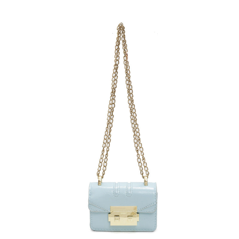 Damen elegante Mini-Handtasche mit goldener Verschlussmechanik Nord Taschen
