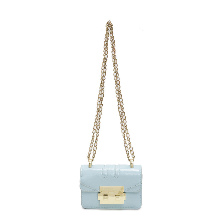 Damen elegante Mini-Handtasche mit goldener Verschlussmechanik Nord Taschen