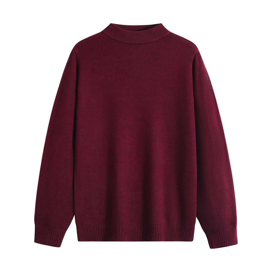 Unisex Oversize Rundhals-Pullover aus schwerer Baumwollmischung mit gerippten Bündchen Nord Taschen
