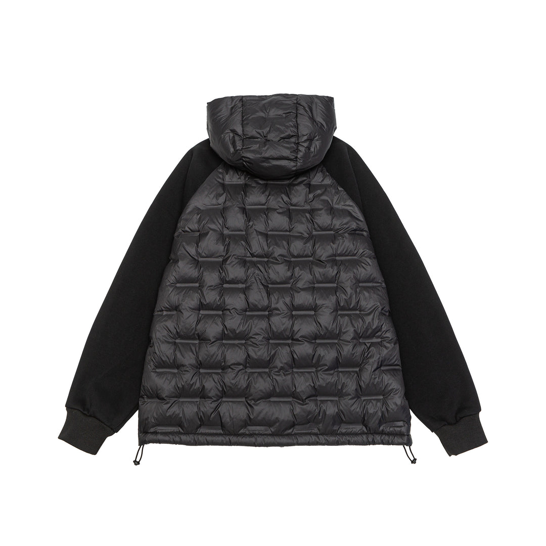 Herren Hybrid-Steppjacke mit wattierter Front, Kapuze und elastischen Ärmelabschlüssen Nord Taschen