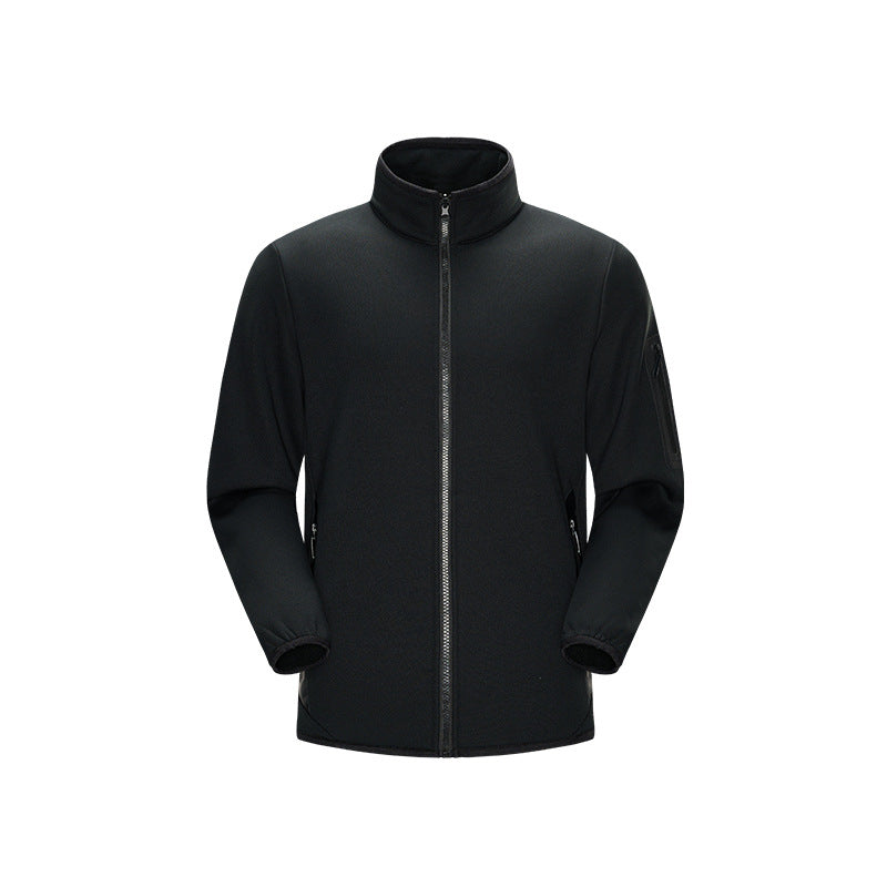 Herren Leichte Softshell-Fleecejacke mit Stehkragen, durchgehendem Reißverschluss und Ärmeltasche Nord Taschen