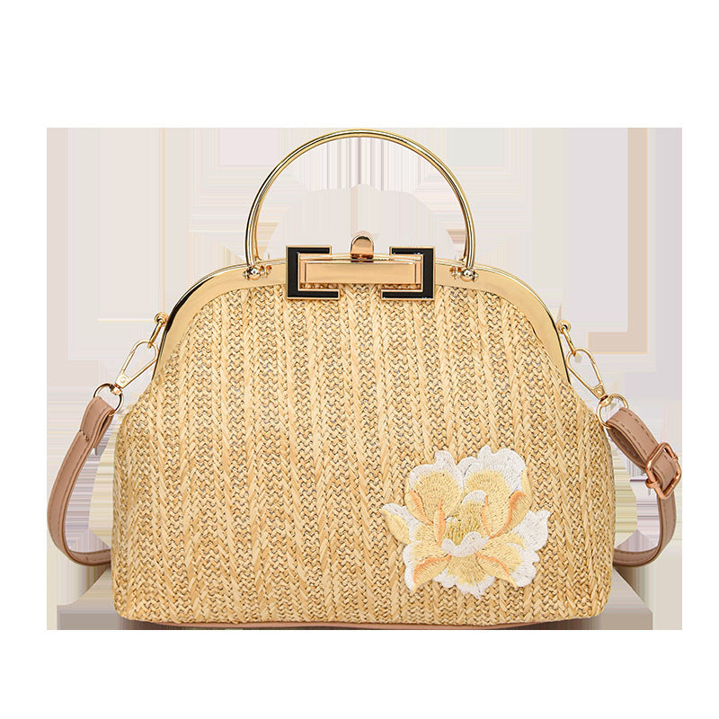 Damen modische Handtasche mit floralem Stickdesign Nord Taschen