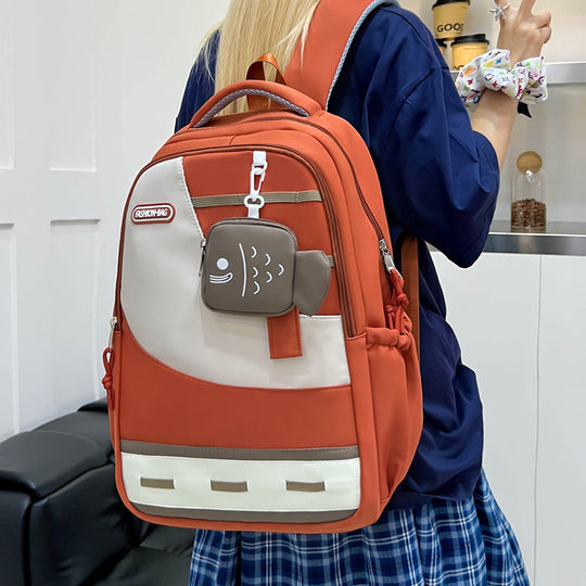 Damen Rucksack mit funktionalem Fächerdesign und süßem Fischanhänger Nord Taschen