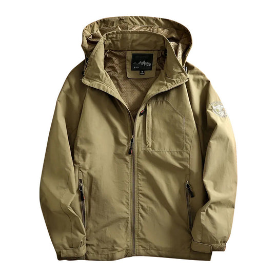 Herren  leichte Outdoorjacke Windbreaker mit wasserabweisender Beschichtung und atmungsaktivem Meshfutter Nord Taschen