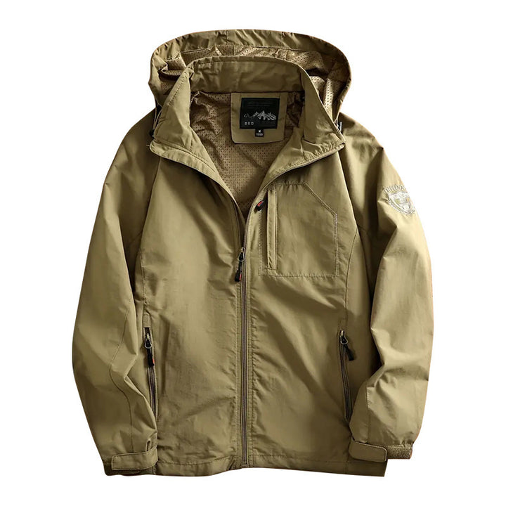 Herren  leichte Outdoorjacke Windbreaker mit wasserabweisender Beschichtung und atmungsaktivem Meshfutter Nord Taschen