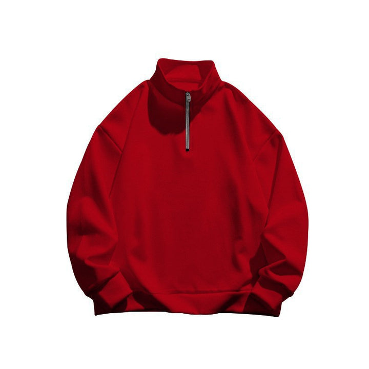 Unisex nan oversized Sweatshirt mit halbem Reißverschluss und Stehkragen aus weichem Baumwollmix Nord Taschen