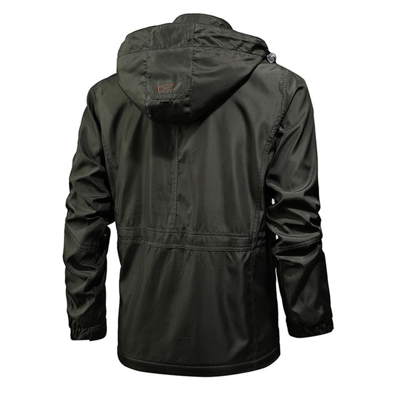 Herren Utility-Parka mit Kapuze, multifunktionalen Taschen und Taillen-Kordelzug Nord Taschen