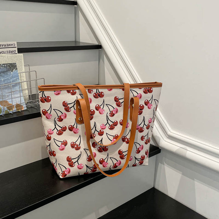 Damen Tote-Bag mit fruchtigem Kirschmotiv Nord Taschen