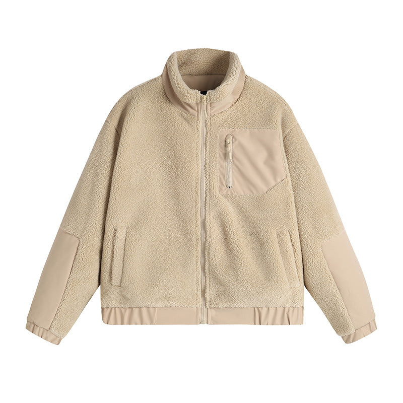 Herren Thermo-Sherpa-Fleecejacke mit Reißverschluss, Brusttasche und verstärkten Ellenbogen Nord Taschen