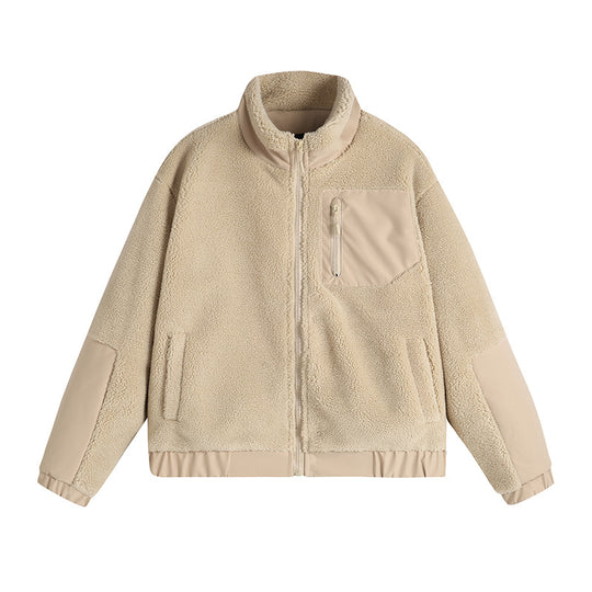 Herren Thermo-Sherpa-Fleecejacke mit Reißverschluss, Brusttasche und verstärkten Ellenbogen Nord Taschen