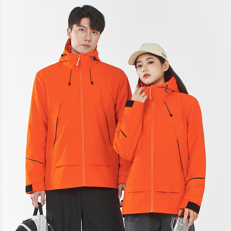 Damen Leichte wind- und wasserabweisende Softshell-Trekkingjacke mit verstellbarer Kapuze Nord Taschen
