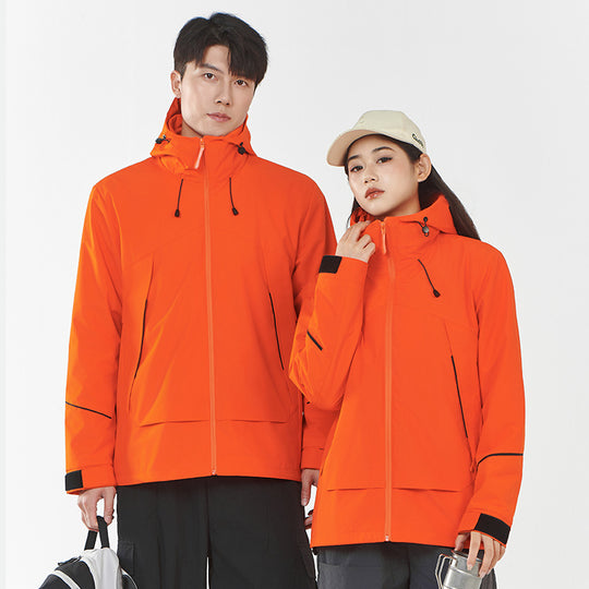 Damen Leichte wind- und wasserabweisende Softshell-Trekkingjacke mit verstellbarer Kapuze Nord Taschen