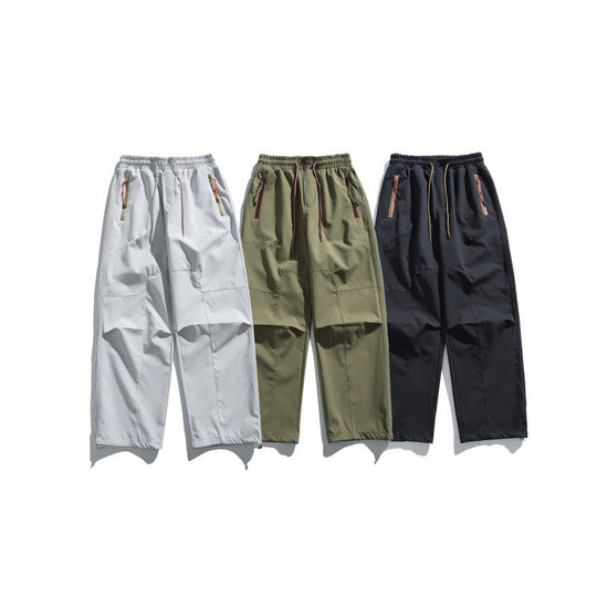 Herren Cargo-Hose mit elastischem Bund, Knie-Paneelen und Reißverschluss-Saum Nord Taschen
