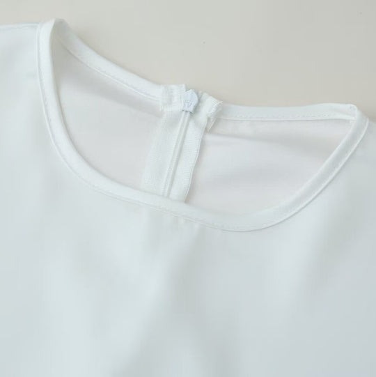 Damen Langärmlige Bluse mit Taillenband und Spitzenbesatz Nord Taschen