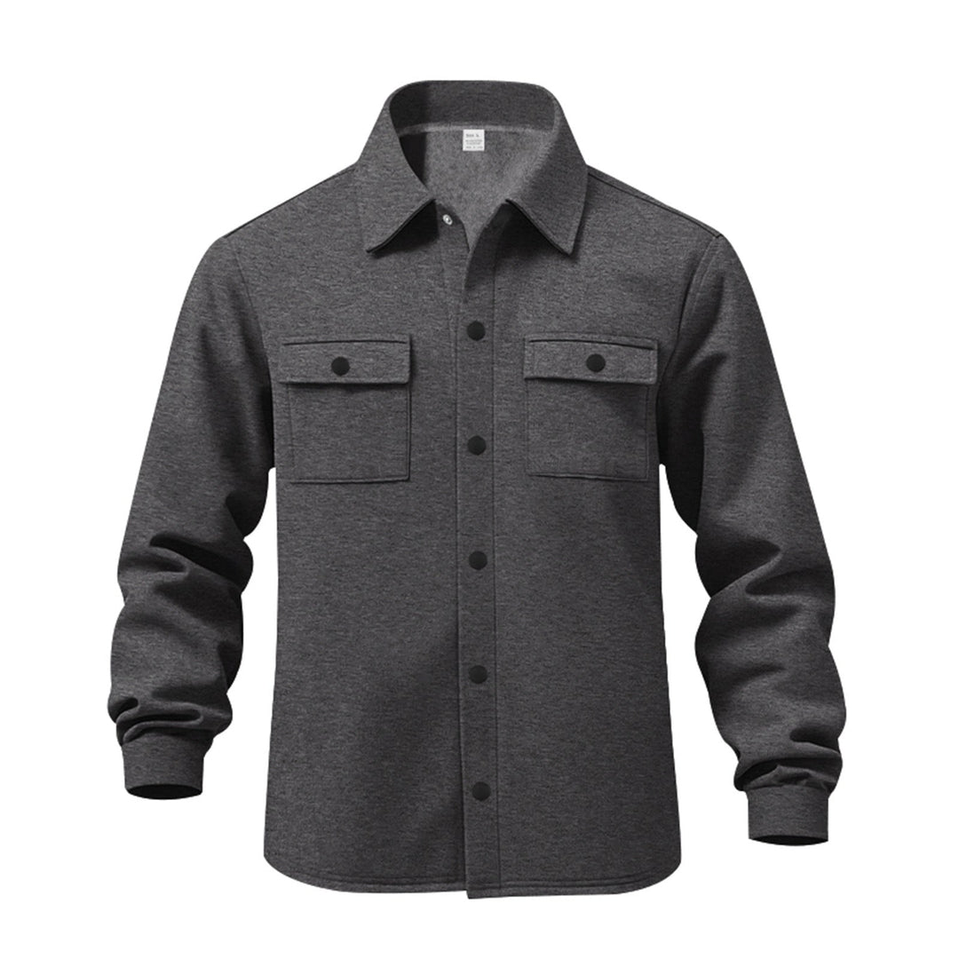 Herren lässige Button-Down Hemdjacke mit zwei seitlichen Brusttaschen und klassischem Kragen