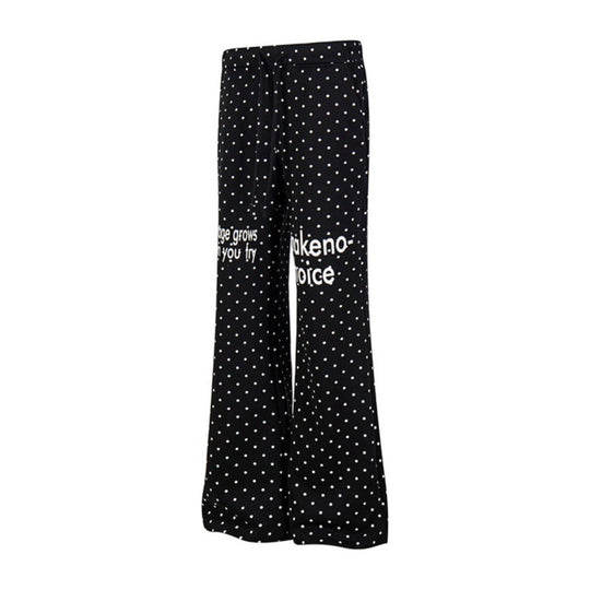 Damen Weite Lounge-Hose mit Kordelzug, ausgestelltem Bein und Statement-Print Nord Taschen