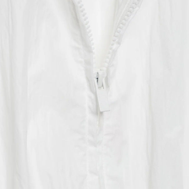 Damen Romantische Baumwoll‑Rüschenbluse mit Highneck, Kordelzugtaillierung und Volant‑Saum Nord Taschen