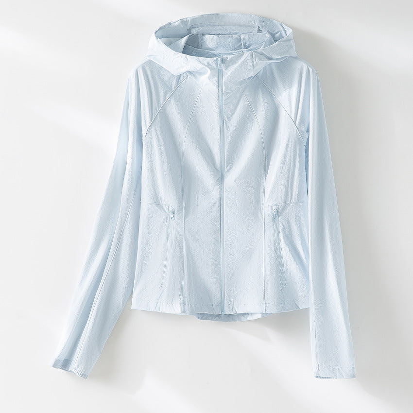 Damen Ultraleichte Kapuzen-Windjacke mit Raglanärmeln und Reißverschlusstaschen Nord Taschen