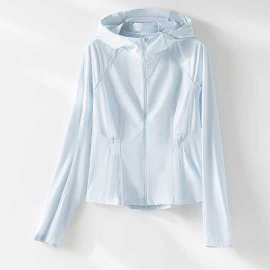 Damen Ultraleichte Kapuzen-Windjacke mit Raglanärmeln und Reißverschlusstaschen Nord Taschen