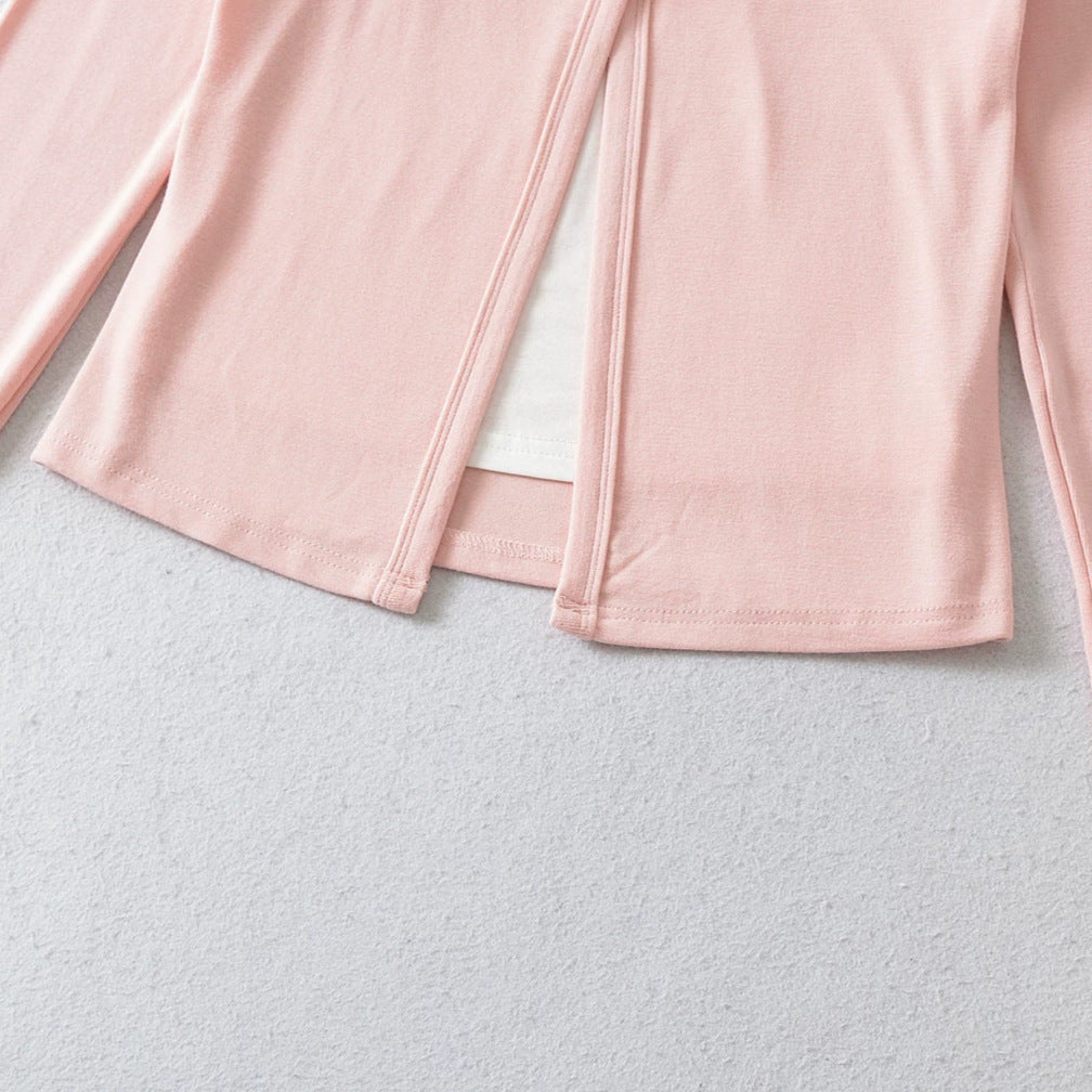 Damen Lagen-Cardigan mit integriertem Spitzen‑Cami und einreihigem Knopfverschluss Nord Taschen