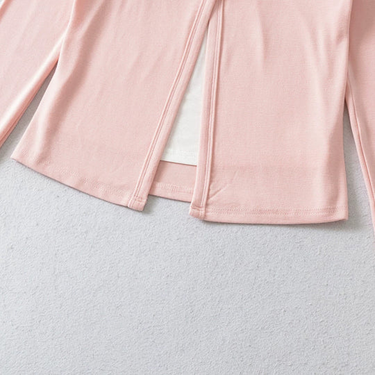 Damen Lagen-Cardigan mit integriertem Spitzen‑Cami und einreihigem Knopfverschluss Nord Taschen