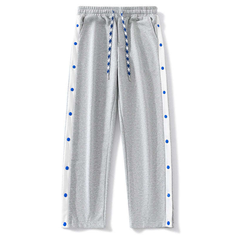Herren Jogginghose mit Druckknopf-Seitenstreifen, elastischem Bund & Kordelzug Nord Taschen