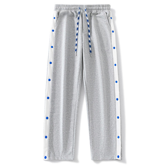Herren Jogginghose mit Druckknopf-Seitenstreifen, elastischem Bund & Kordelzug Nord Taschen