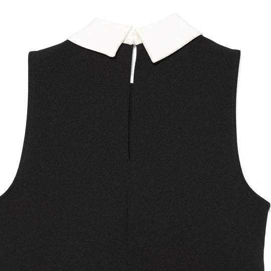 Damen Ärmelloses A‑Linien‑Minikleid mit kontrastierendem Hemdkragen und dekorativen Zierknopfleisten Nord Taschen