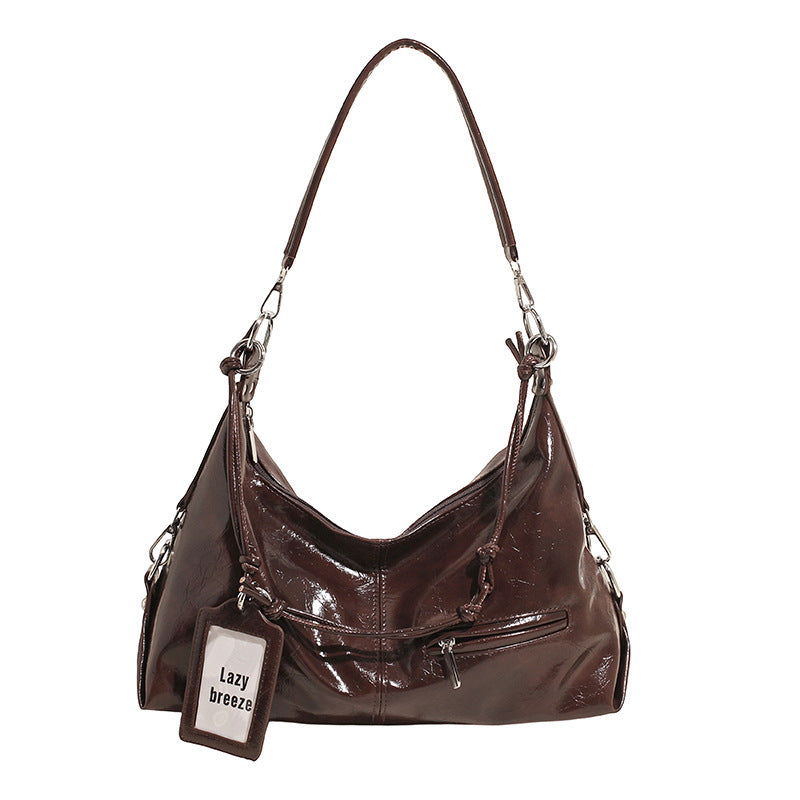 Damen Hobo-Tasche aus hochwertigem Kunstleder mit elegantem Kordelzug Nord Taschen