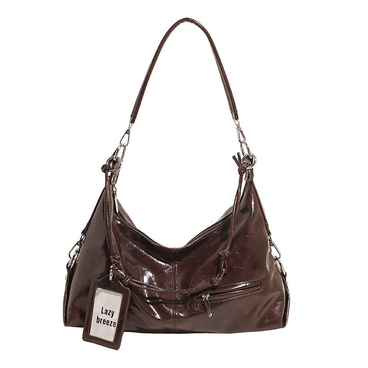 Damen Hobo-Tasche aus hochwertigem Kunstleder mit elegantem Kordelzug Nord Taschen