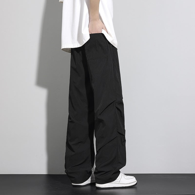 Herren Utility-Cargo-Loungehose mit Tunnelzugbund, Mehrfachtaschen & weitem Bein Nord Taschen