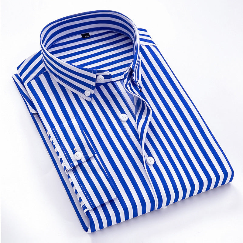 Herren gestreiftes Businesshemd mit Button-Down-Kragen und taillierter Silhouette Nord Taschen