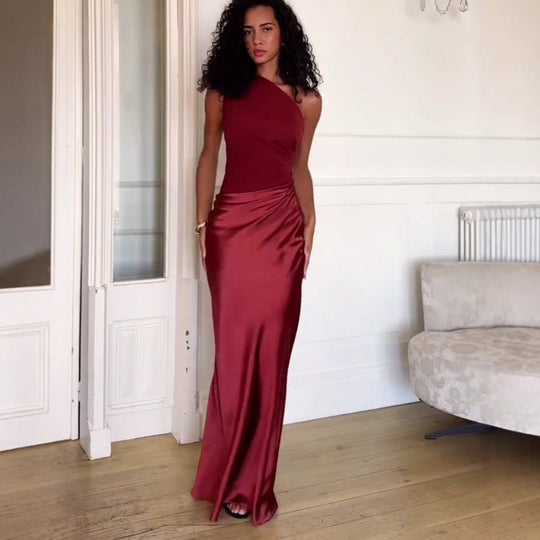 Elegantes One-Shoulder Maxikleid - Vittorelli