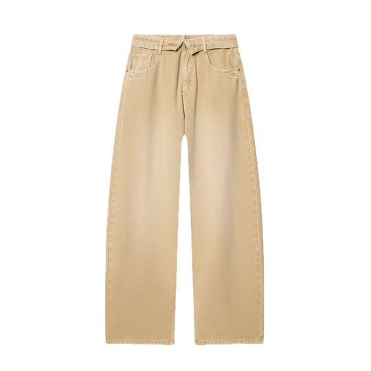 Damen Weite Highwaist-Jeans im Carpenter-Stil mit Distressed-Details Nord Taschen