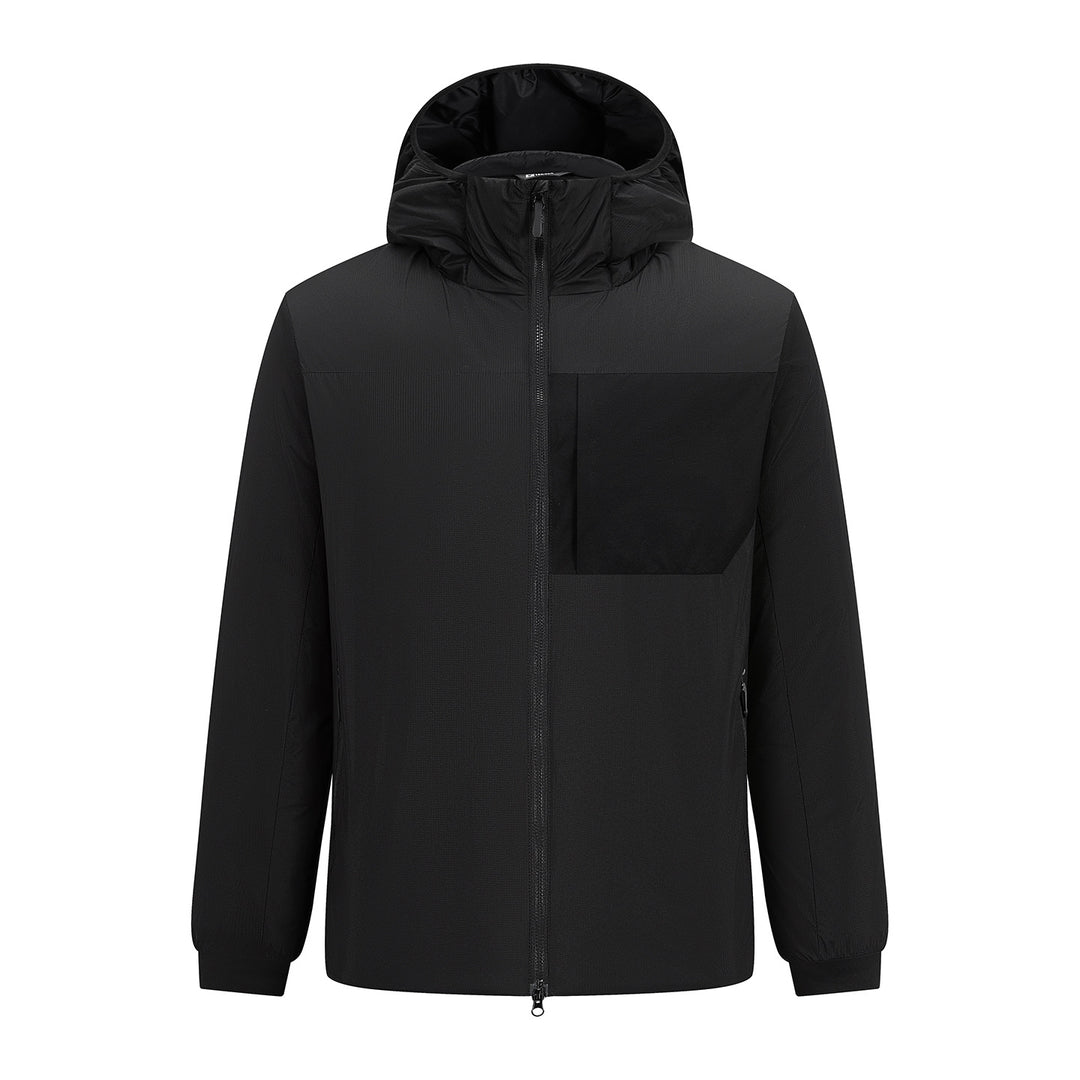 Herren Leichter Kapuzen-Urbanparka mit Zwei-Wege-Reißverschluss und Brusttasche Nord Taschen